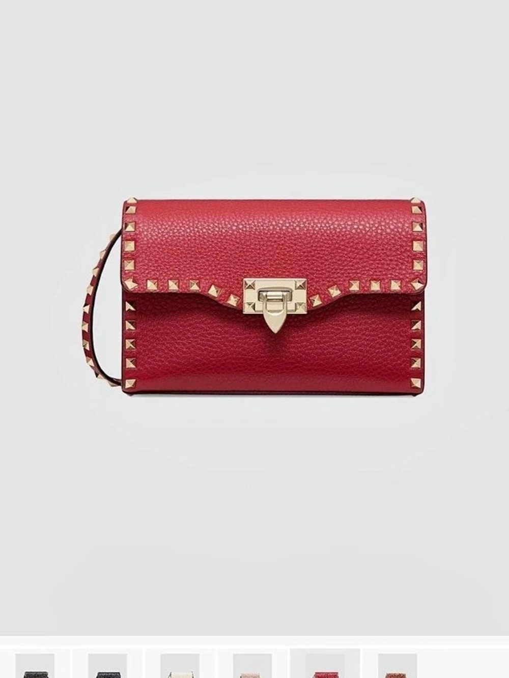 Valentino Garavani Rockstud Small Crossbody Bag -Rosso red